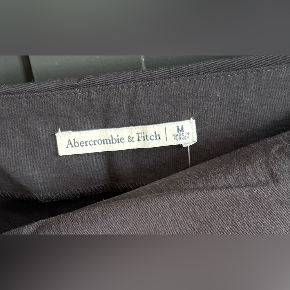 Abercrombie & Fitch Off-The-Shoulder Black Draped Midi Dress • M • NWT - Picture 11 of 11